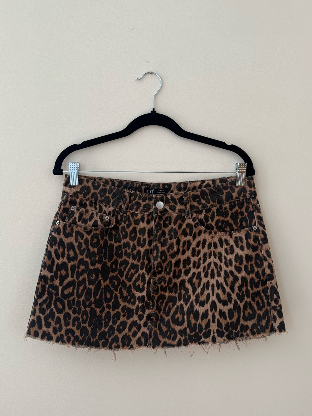 Zara Leopard Print Mini Skirt - Brown/Black